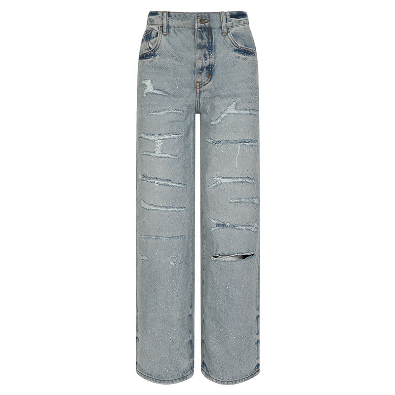 OVERSIZED RHINESTONE DENIM